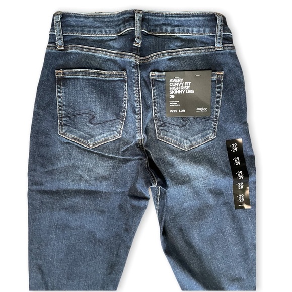 Silver Jeans Co Skinny Jeans High Rise Medium Wash Avery 29 - Picture 7 of 10